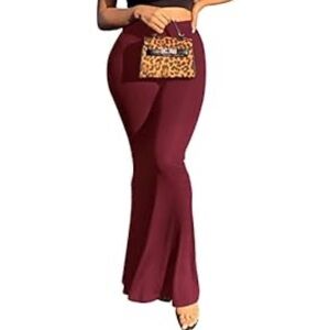 Amazon Women's Wine Flare Pants